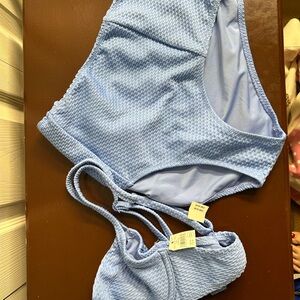 Aerie Light Blue Textured Bikini Set